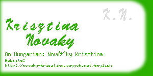 krisztina novaky business card